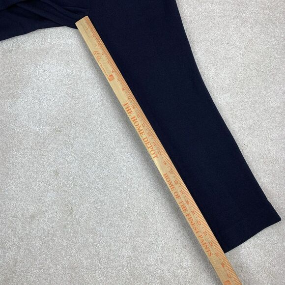 Tory Burch Beverly Navy Blue Wool Blend Knit Pleated Textured Pants 2 - Picture 13 of 14